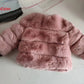 Baby Girls Faux Fur Coat Winter Children Girls Long Sleeve Christmas Jacket Warm Kids Girls Snow Coat Girls Outerwear Clothing