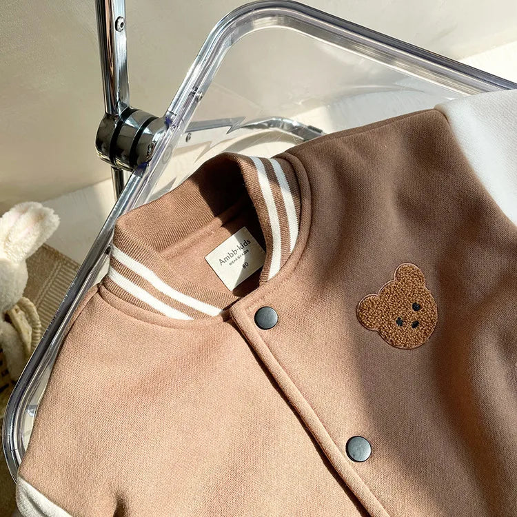 Baby Jacket Casual Baseball Uniform Jacket Outerwear Kids Coat Toddler Infant Baby Boys Girls Clothes Cute Fleece Winter Warm