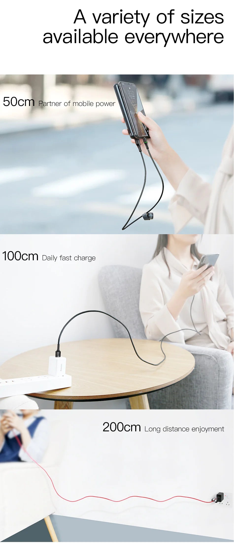 3A USB Type C Fast Charging Cable for Xiaomi, Samsung, Huawei | LED Indicator | Bulbusbow