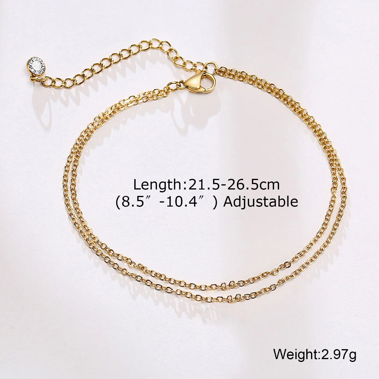 Layered Initial Bracelet Anklet for Women Stainless Steel Foot Chain  A - Z Letter Ankles Bohemian Summer Beach Gift