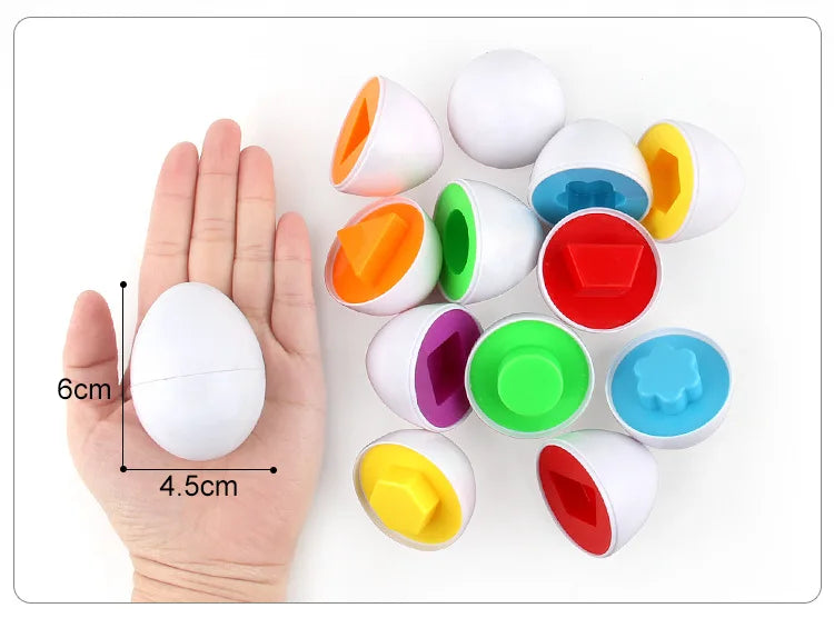 Baby Learning Educational Toy Smart Egg Toy Games Shape Matching Sorters Toys Montessori Eggs Toys For Kids Children 2 3 4 Years