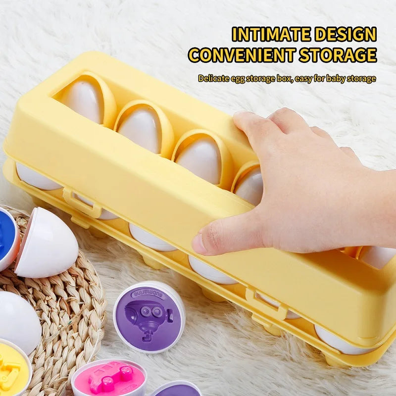 Baby Learning Educational Toy Smart Egg Toy Games Shape Matching Sorters Toys Montessori Eggs Toys For Kids Children 2 3 4 Years