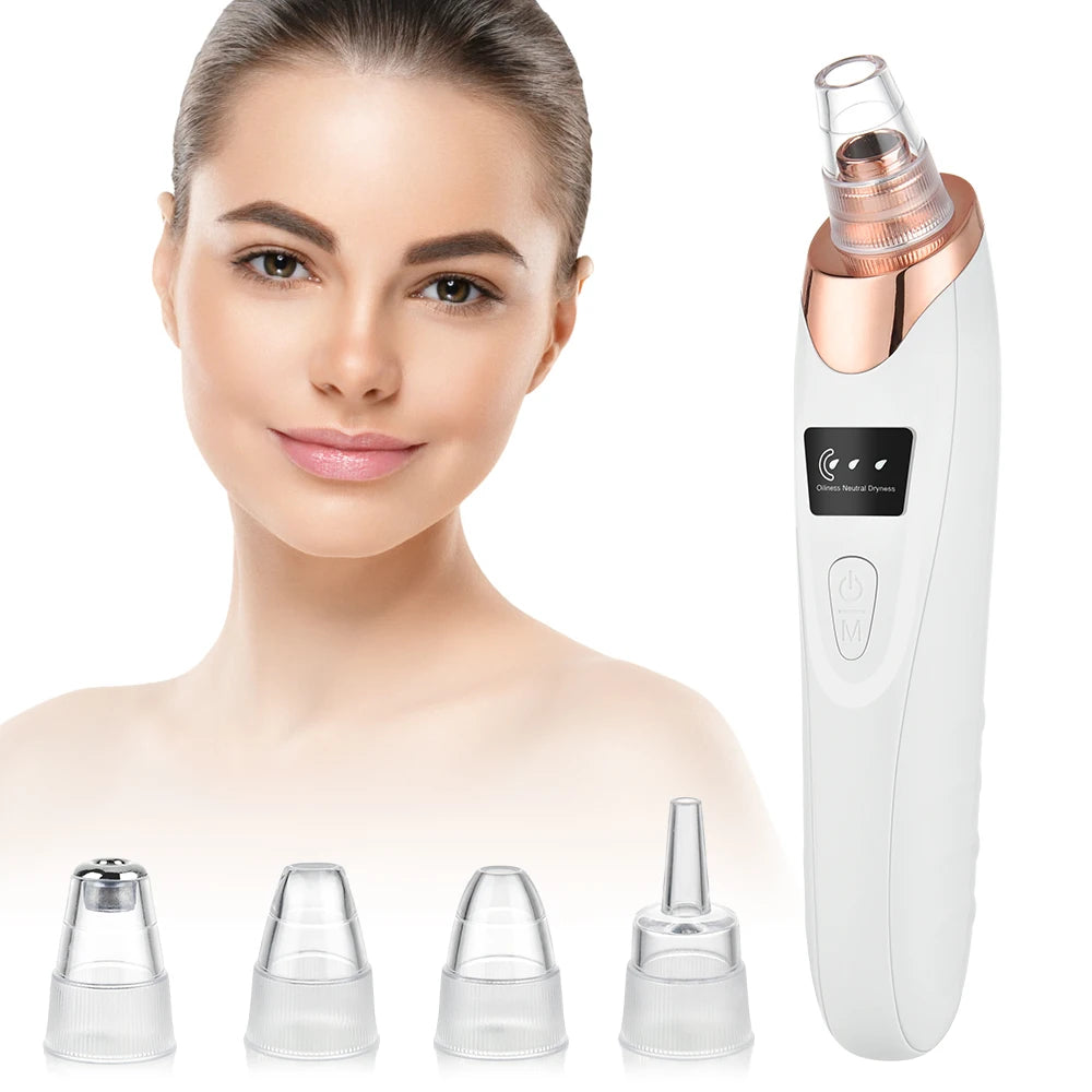 Blackhead Remover Vacuum Suction USB Rechargeable Facial Pore Cleaner Comedone Spot Acne Pimple Black Head Extractor Care Tools