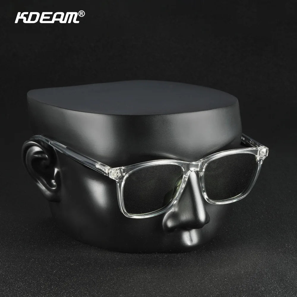 KDEAM Men's Square Sunglasses Polarized Lens TR90 Material Frame Spring Stainless Steel Hinges Fishing Sun Glasses KD393