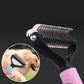 dog brush double-sided hair removal comb and hair removal tool used to remove mats and tangles the best pet grooming brush