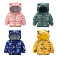 New Kids Padded Coat Boys Hooded Outerwear Girls Warm Jacket Autumn Winter Children Clothing Baby Fashion Zipper Clothing 3-8Y