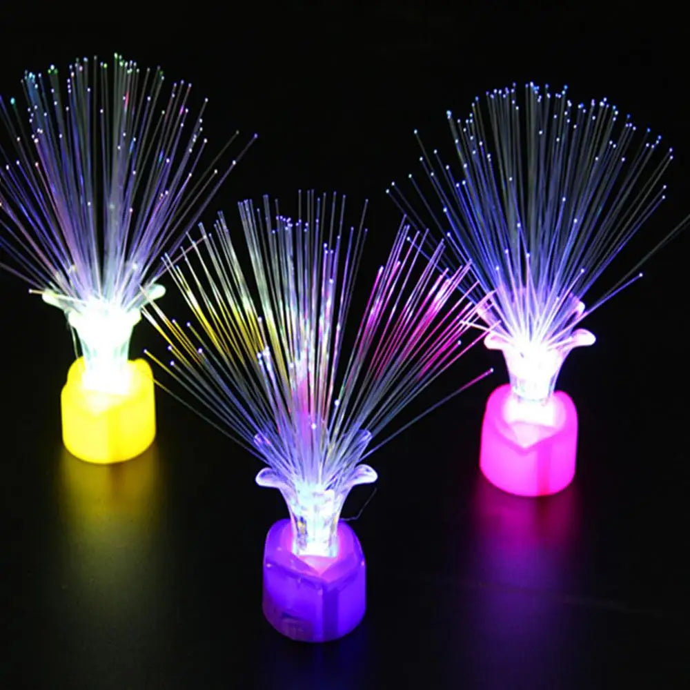 Colored Fiber Optic LED Light-up Mini Christmas Tree with Top Star Battery Powered Christmas Tree Decoration Lamp Christmas gift