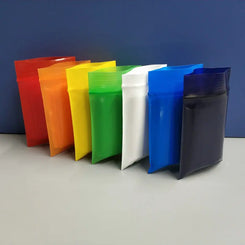 Set of 100 Bulbusbow color PE plastic zip lock bags, perfect for organizing jewelry, tea, food items, and travel essentials. Durable, eco-friendly design with secure sealing.