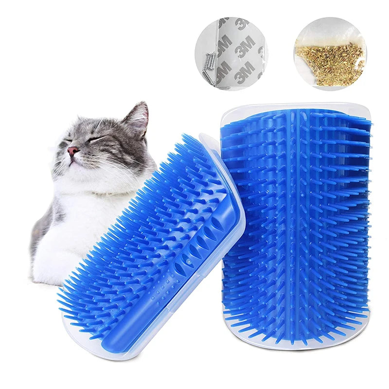 Pet Brush Comb Play Cat Toy Softer Cat Self Groomer Massage Comb with Catnip Cat Face Scratcher for Kitten Puppy Cat Accessories