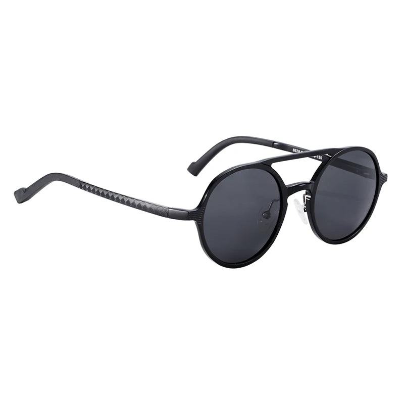 BARCUR Hot Black Goggle Male Round Sunglasses Luxury Brand Men Glasses Retro Vintage Women Sun Glasses UV400 Eyewear