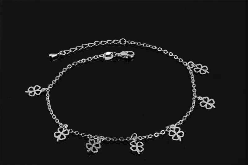 Charm Clover Anklets For Women Jewelry Trendy 925 Sterling Silver Anklet Female Party Accessories Girls Bracelet