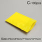 Set of 100 Bulbusbow color PE plastic zip lock bags, perfect for organizing jewelry, tea, food items, and travel essentials. Durable, eco-friendly design with secure sealing.