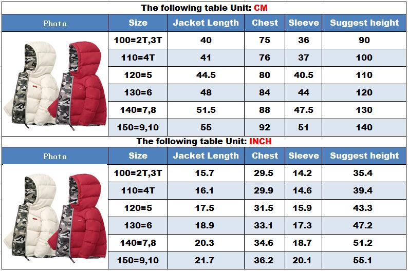 Can Be Worn On Both Sides Winter Boys Jacket Thick Keep Warm Hooded Coat For Kids Children Birthday Christmas Present Outerwear