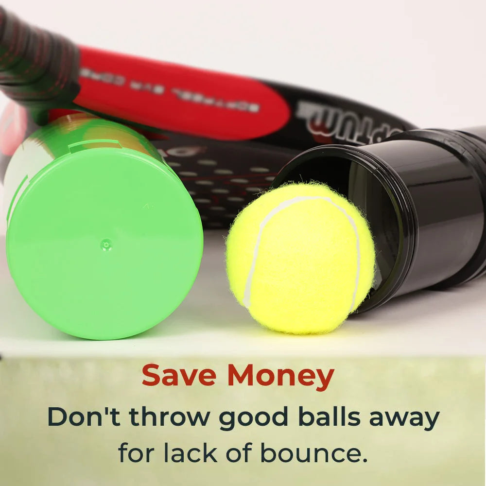 Tennis Ball Saver - Pressurized Tennis Ball Storage That Keeps Balls Bouncing Like New