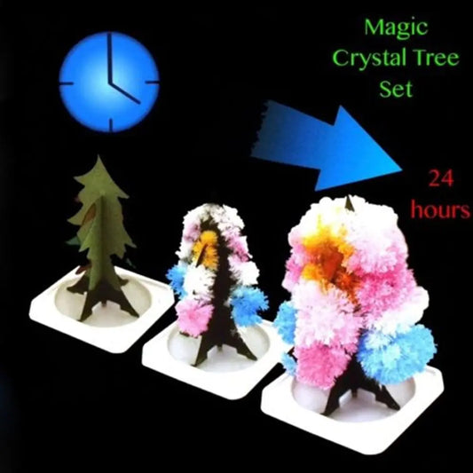 Magic Christmas Tree Crystal Flowering Christmas Tree Colorful Mini Christmas Tree New Year Toys Children Kids Gift Desktop Deco