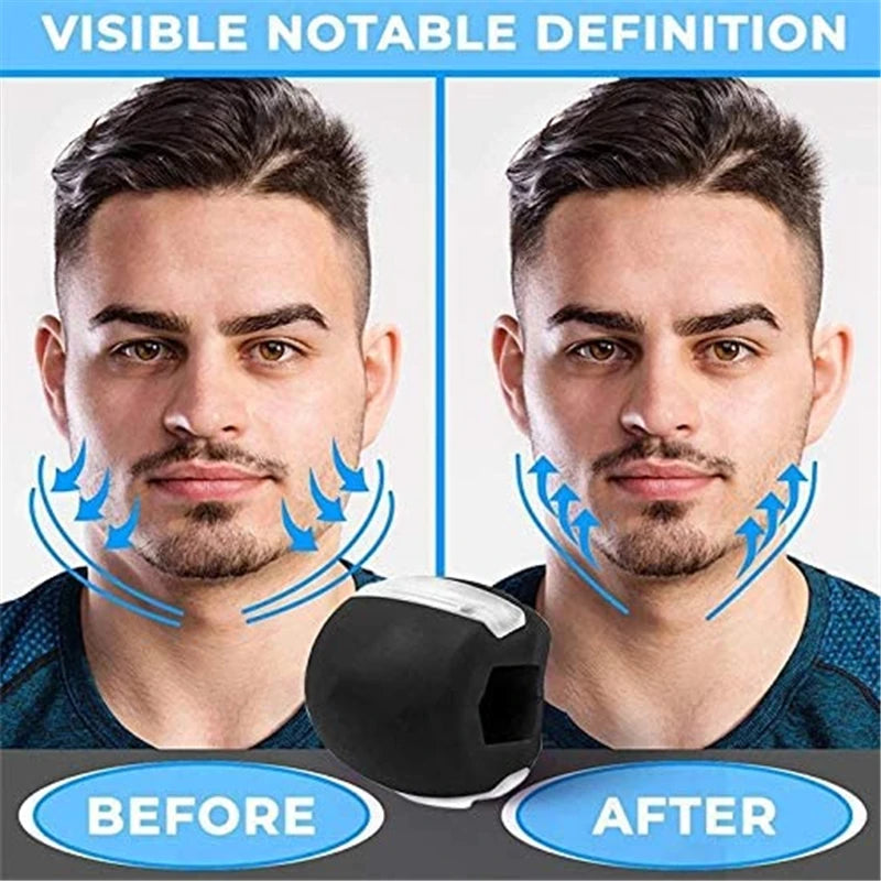 Dropshipping Facial Jaw Exerciser Gym Fitness Ball JawLine Muscle Training Double Chin Reducer Neck Face Slimming Mouth Jawliner