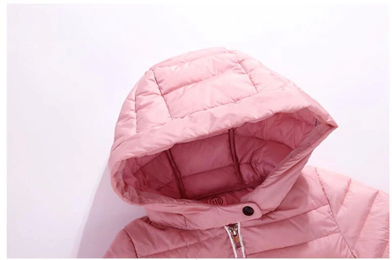 Children Down Coat Winter Teenager Thickened Hooded Cotton-padded Parka Coat Kids Warm Long Jackets Toddler Kids Outerwear