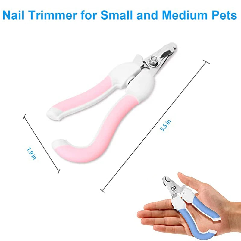 Professional Pet Nail Clipper Stainless Steel Dog Cat Nail Trimmer Labor-Saving Nail Clipper Convenient Dog Grooming Supplies