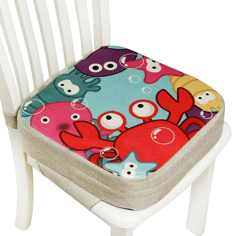 Baby Dining Cushion Children Increased Chair Pad Adjustable Washable Portable Removable Highchair Chair Booster Cushion Seat