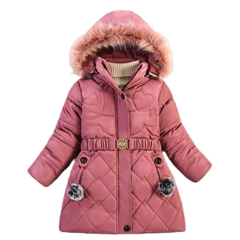 Girls Boys Autumn Down Coats Kids Winter Warm Hooded Jackets New Children Thicken Fashion Outerwear Casual Lamb Fleece Clothing