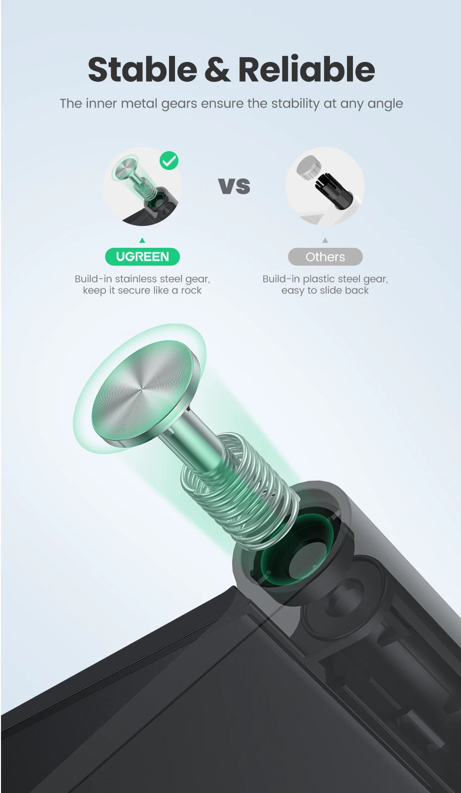 UGREEN 手机支架 手机支架 适用于 iPhone 16 15 ProMax 小米三星平板电脑支架 桌面手机支架