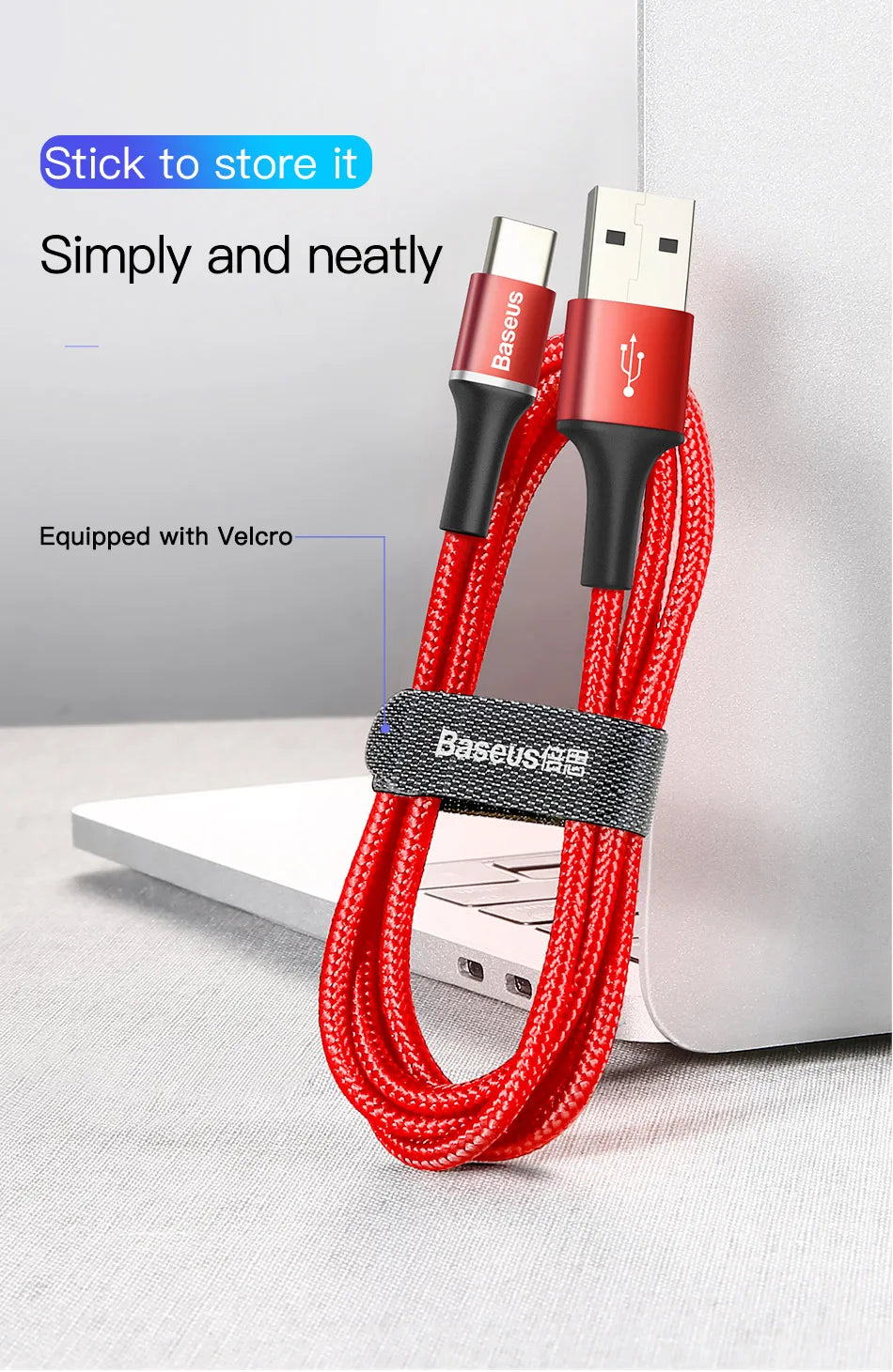 Baseus 3A USB Type C Cable For Xiaomi Poco x3 Samsung Galaxy S20 S10 For huawei type-C Mobile Phone USB C Fast Charging Cable