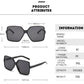 Black Square Oversized Sunglasses Women Big Frame Colorful Sun Glasses Female Mirror Oculos Unisex Gradient Hip Hop Shades