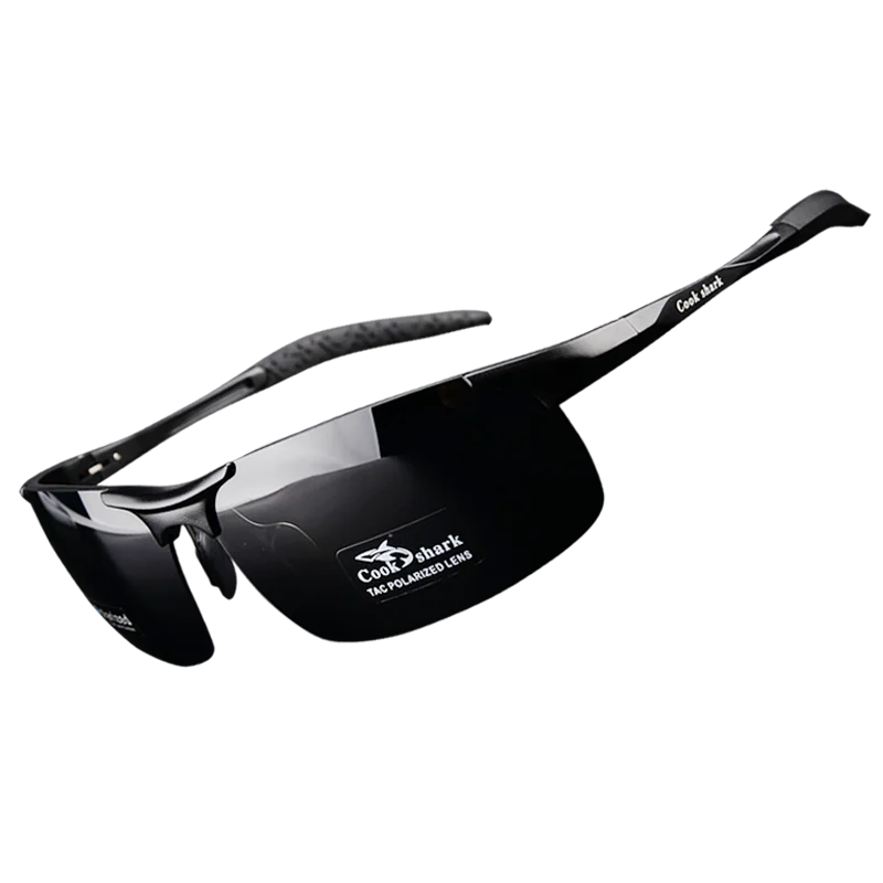 Cook Shark's new aluminum magnesium sunglasses men's sunglasses HD polarized driving drivers color glasses tide