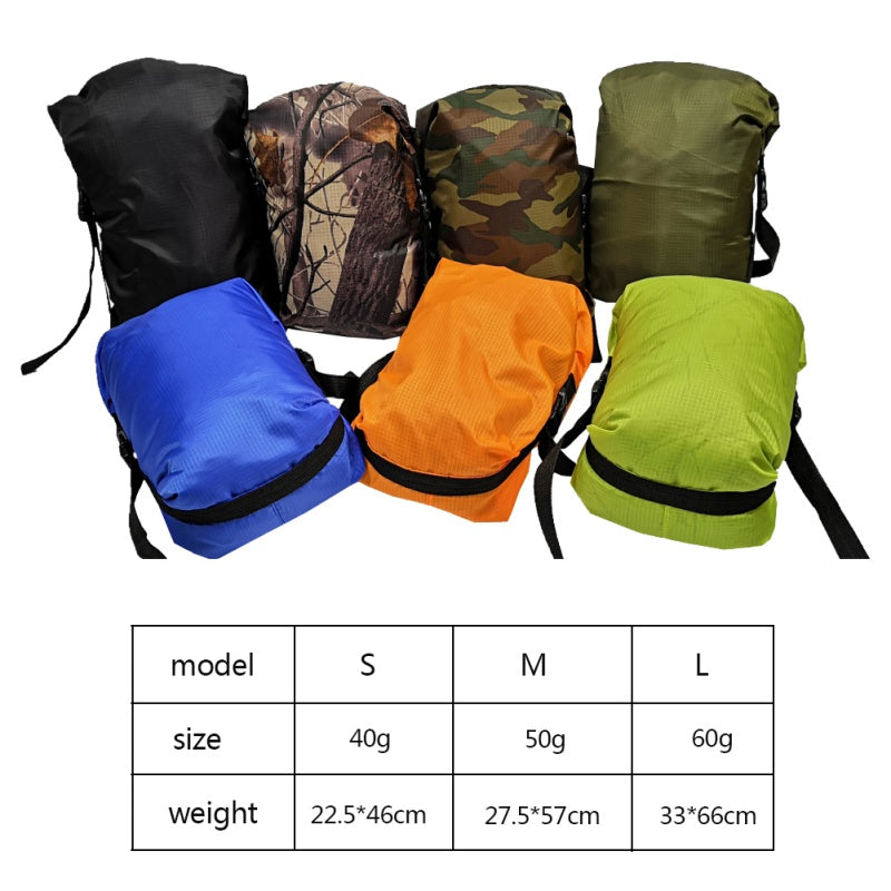 5L/8L/11L Outdoor Camping Sleeping Bag Portable Compression Stuff Sack Storage Carry Bag Waterproof Bag