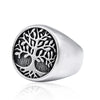 Bulbusbow Tree of Life Viking Ring in 316L Stainless Steel – Unisex Amulet Jewelry