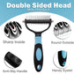 Professional Pet Deshedding Brush 2 Sided Dematting Dog Comb Cat Brush Rake Puppy Grooming Tools Undercoat Shedding Flying Hair