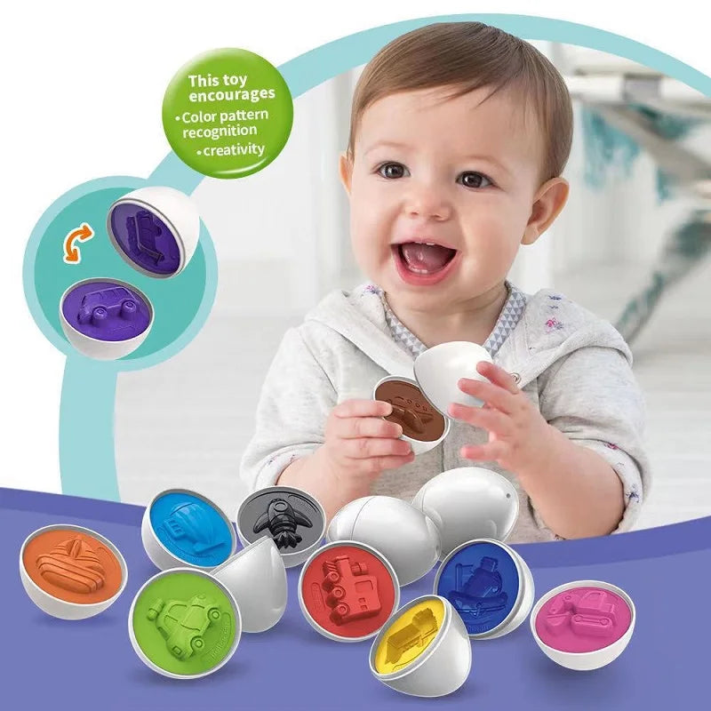 Baby Learning Educational Toy Smart Egg Toy Games Shape Matching Sorters Toys Montessori Eggs Toys For Kids Children 2 3 4 Years