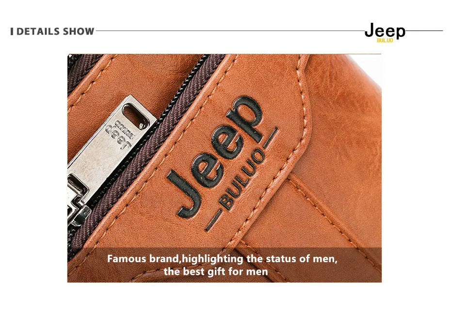 JEEP BULUO Men Shoulder Messenger Bags Small Multi-function Sling Chest Bag Legs Waist Bag For Man New Fashion Casual Crossbody