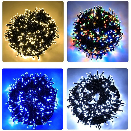 Waterproof 8 Modes 10M 20M 30M 50M Fairy Garden Light Outdoor Indoor String Light Garland for Party Wedding Christmas Decoration