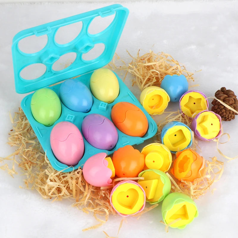 Baby Learning Educational Toy Smart Egg Toy Games Shape Matching Sorters Toys Montessori Eggs Toys For Kids Children 2 3 4 Years