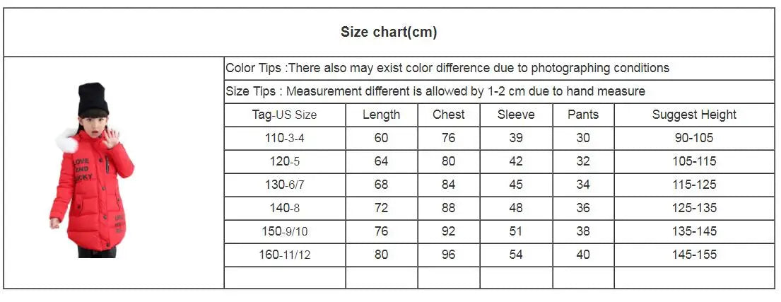 Children Down Coat Winter Teenager Thickened Hooded Cotton-padded Parka Coat Kids Warm Long Jackets Toddler Kids Outerwear