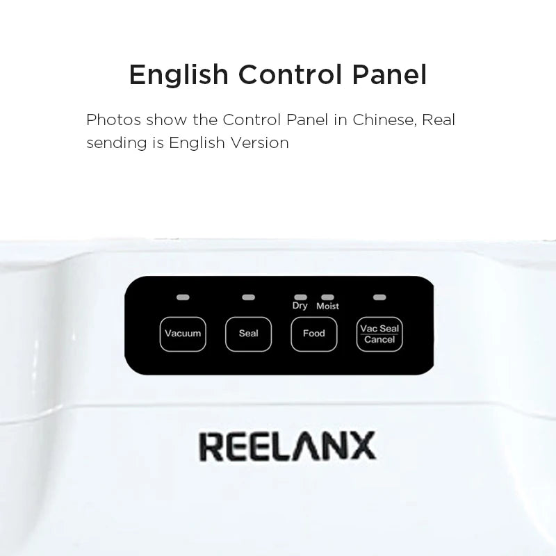 آلة تعبئة وتغليف الفراغ الأوتوماتيكية REELANX Vacuum Sealer V1 140W للأطعمة مع 15 كيسًا أفضل آلة تعبئة وتغليف الفراغ