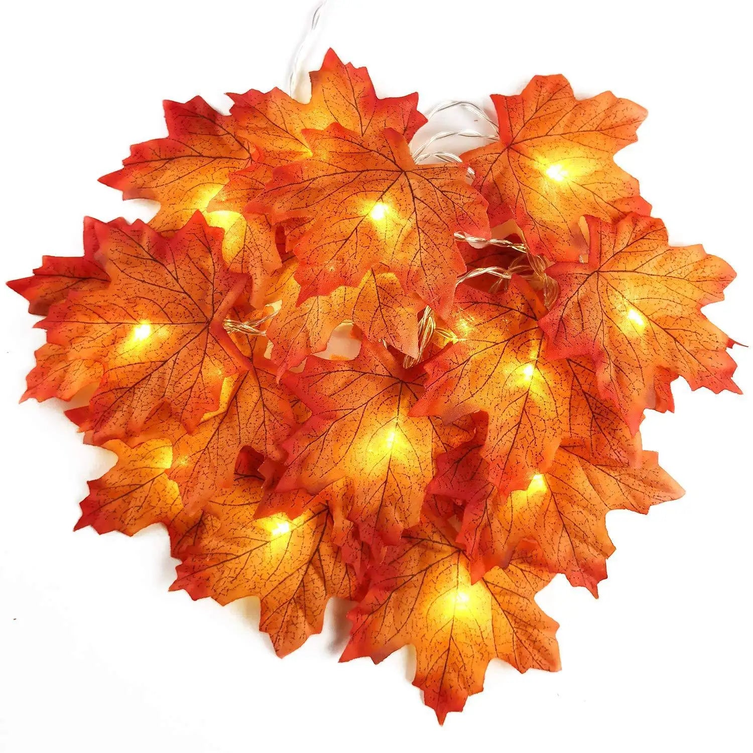 2/3/6M Artificial Maple Leaf Leaves LED Light String Lantern Garland Home Decoration Party DIY Deco Christmas Halloween New Year