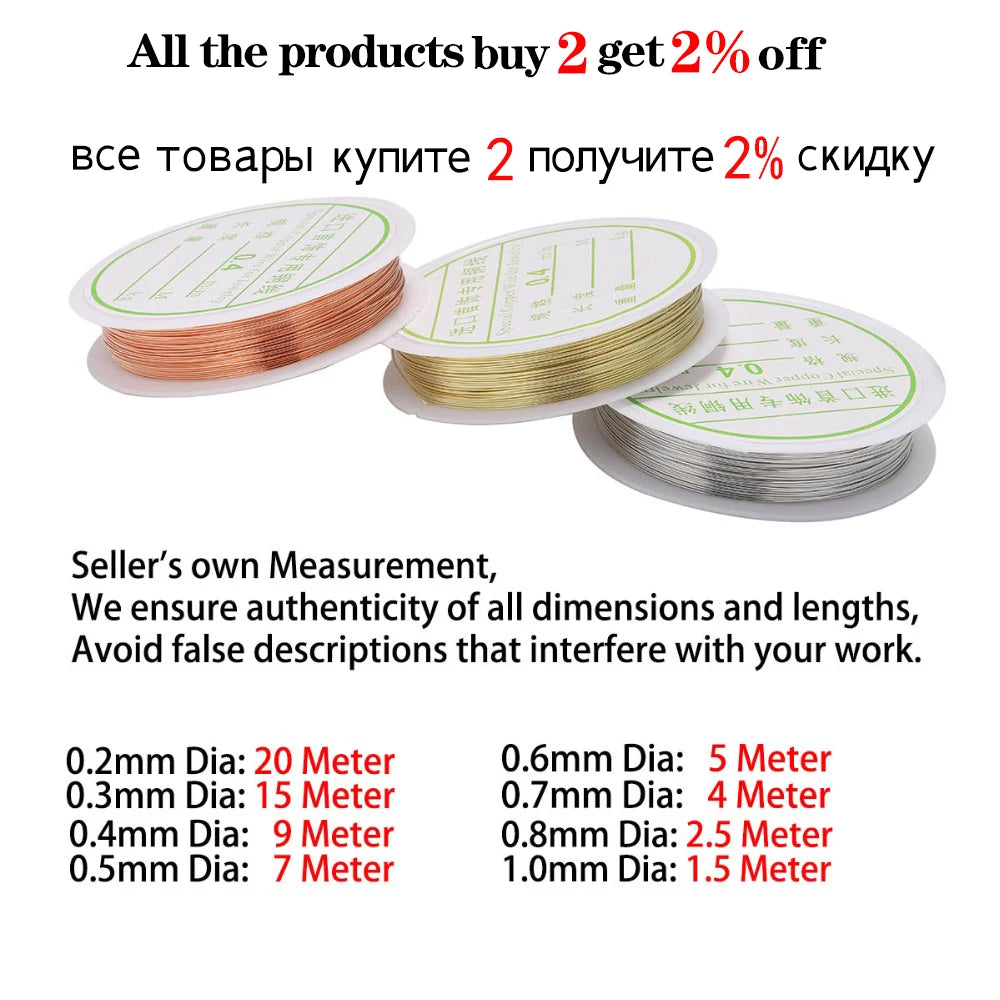 1 卷 0.2/0.3/0.4/0.5/0.6/0.7/0.8/1 毫米坚固铜线串珠线适用于手链项链 DIY 珠宝制作配件