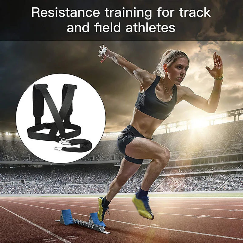 Football Speed Training Harness Vest Soccer Workout Resistance Speed Agility Training Kits Adjustable Shoulder Strap Band Rope