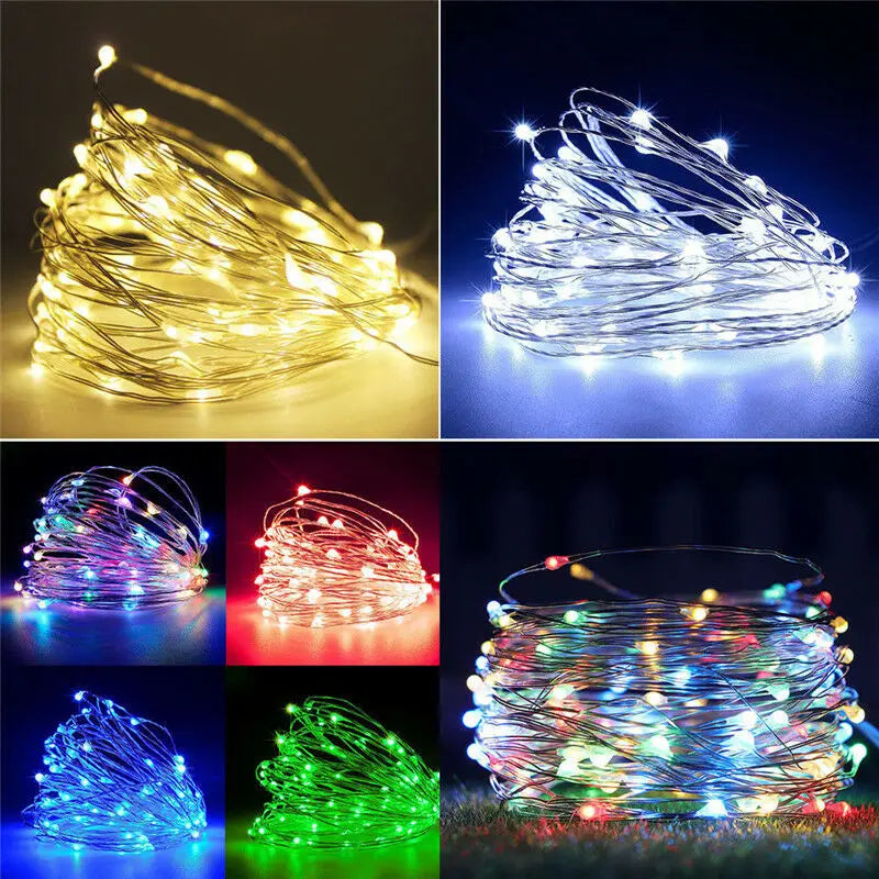 1M 2M 3M 5M 10M Copper Wire LED String lights Holiday lighting Fairy Garland For Christmas Tree Wedding Party Decoration