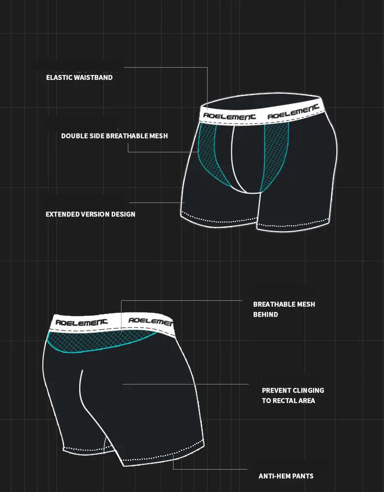 Men's Boxers Shorts Modal Underwear Solid Ice Silk Panties For Man Breathable Pouch Middle Long Leg Underpants Cueca Calzoncillo