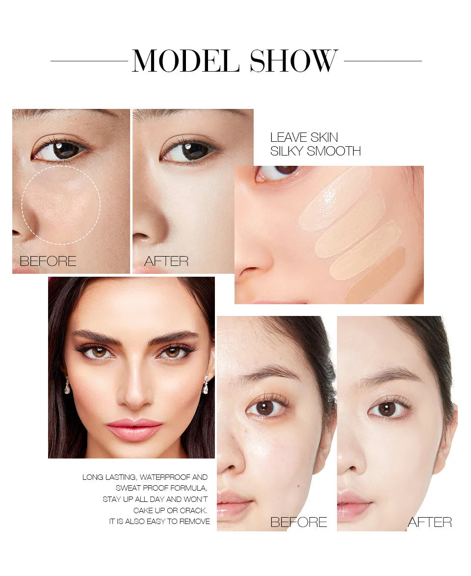 Bulbusbow Makeup Base BB Cream Natural Whitening Cream Waterproof Make Up Liquid Foundation Professional White Cosmetics