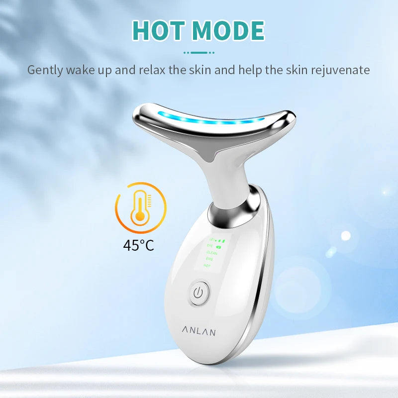 ANLAN Neck Face Beauty Device EMS Face Neck Lifting 3 Colors Light Heat Skincare Skin Tighten Reduce Double Chin Skin Care Tools