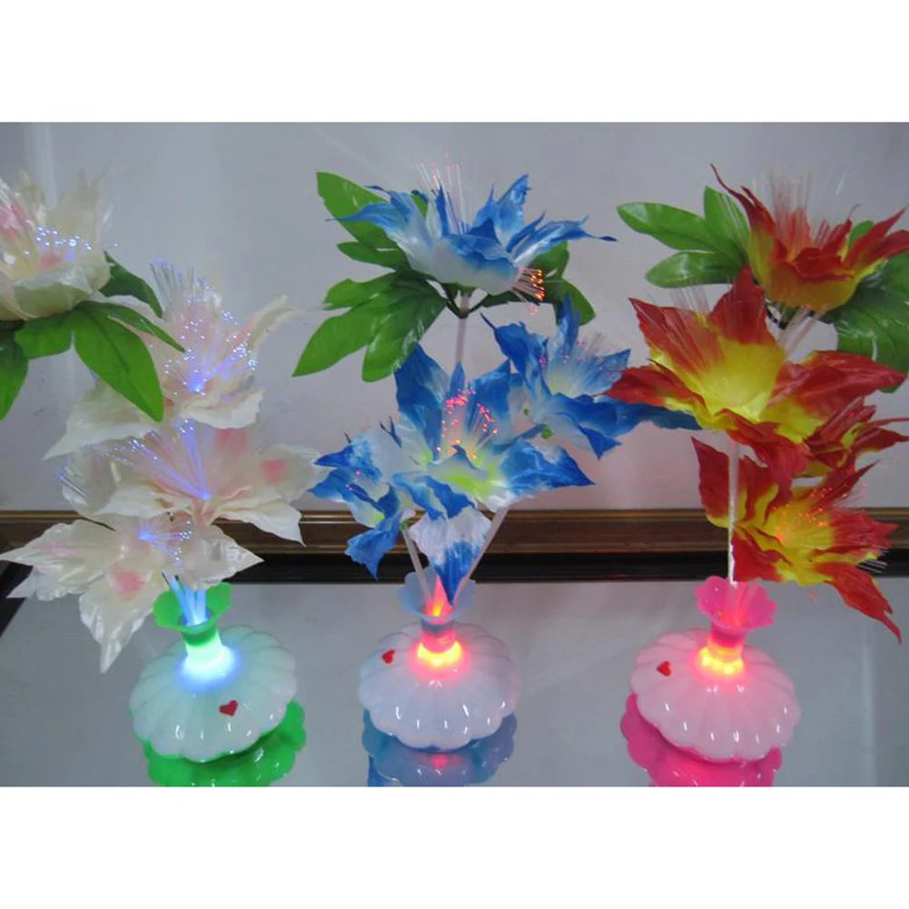 Colored Fiber Optic LED Light-up Mini Christmas Tree with Top Star Battery Powered Christmas Tree Decoration Lamp Christmas gift