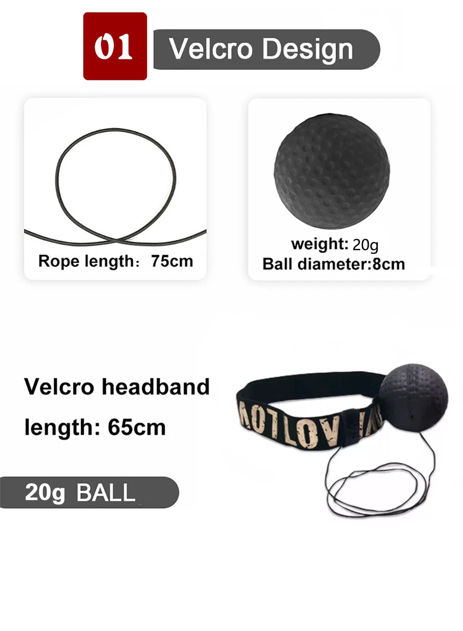 Boxing Speed Ball Head-mounted PU Punch Ball MMA Sanda Training Hand Eye Reaction Gym Sandbag Muay Thai Boxeo Fitness Equipment