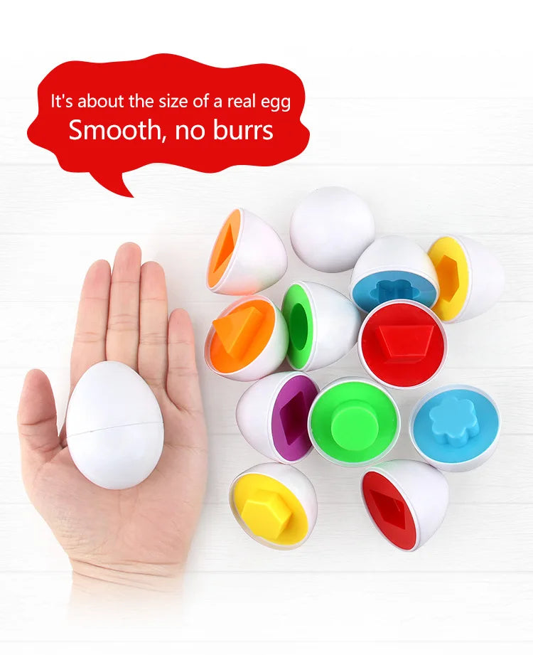 Baby Learning Educational Toy Smart Egg Toy Games Shape Matching Sorters Toys Montessori Eggs Toys For Kids Children 2 3 4 Years