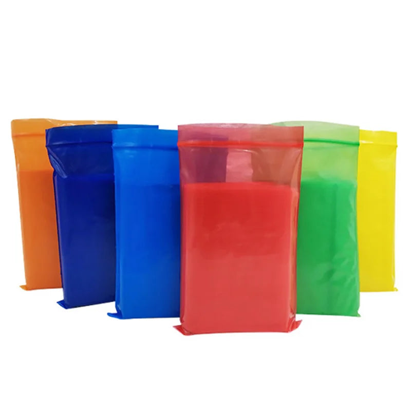 Set of 100 Bulbusbow color PE plastic zip lock bags, perfect for organizing jewelry, tea, food items, and travel essentials. Durable, eco-friendly design with secure sealing.