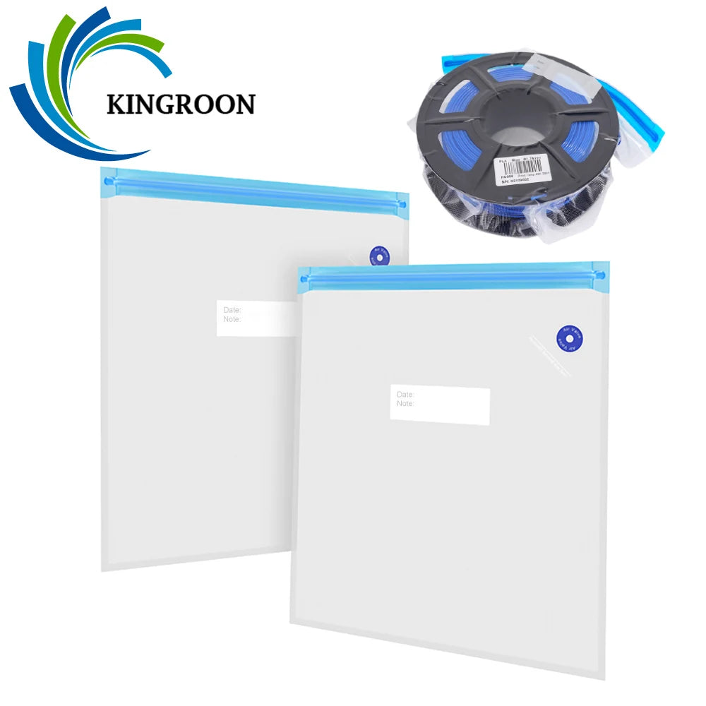 KINGROON PLA ABS TPU Vacuum Bag Filament Storage Bag 3D Printer Filament Dryer Safekeep Humidity Resistant 3D Printer Parts