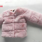 Baby Girls Faux Fur Coat Winter Children Girls Long Sleeve Christmas Jacket Warm Kids Girls Snow Coat Girls Outerwear Clothing